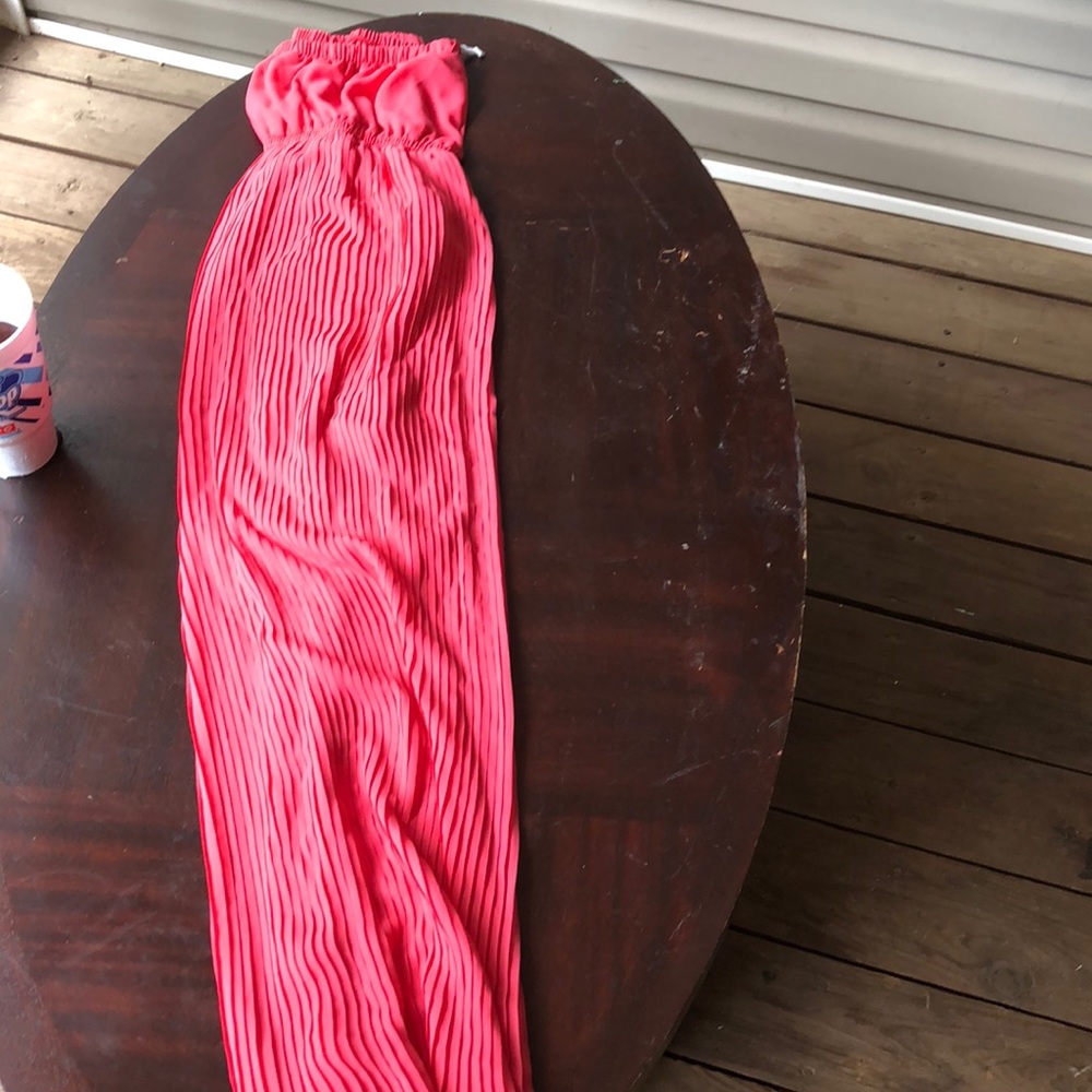 Coral maxi dress